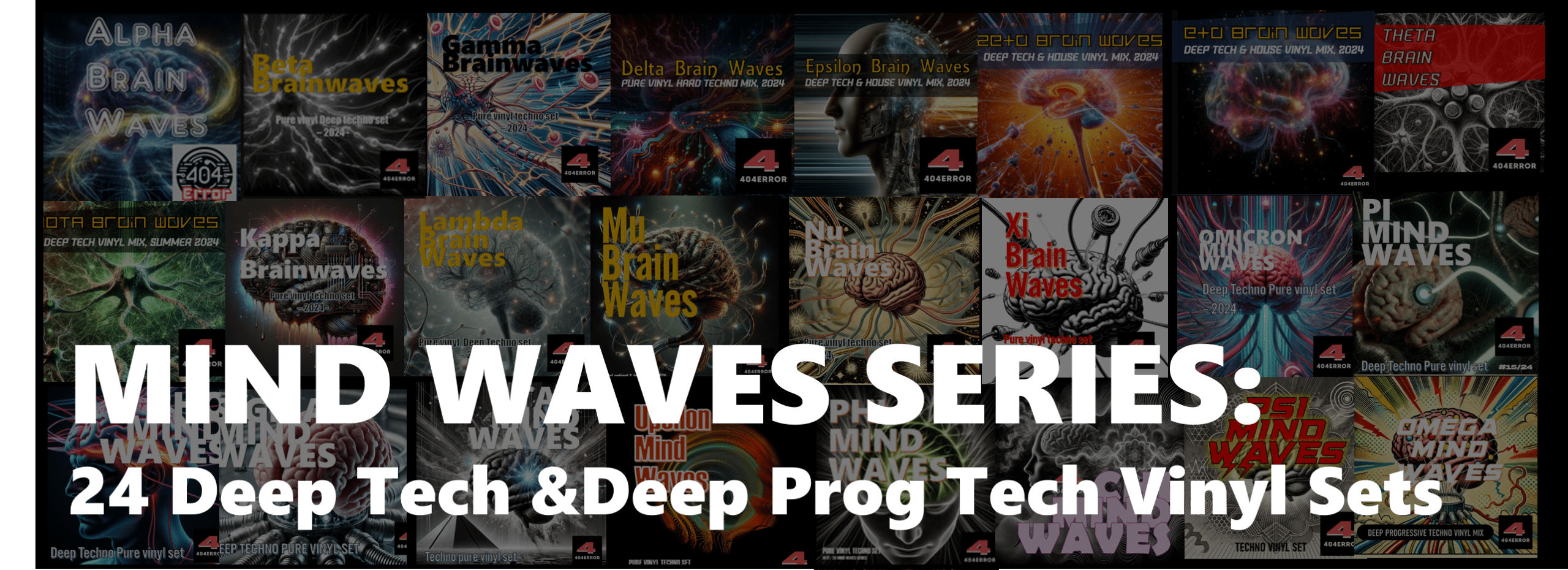 Mind Waves Series: 24 pure vinyl Deep Techno DJ sets